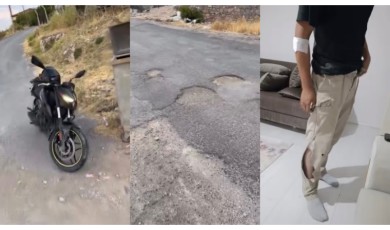 Akçadağ’da Yoldaki Çukur Kazaya Neden Oldu: “Yarın Daha Ağır Bir Kaza Yaşanabilir”