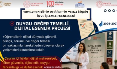 Malatya Milli Eğitim Müdürlüğü Okullarda Dijital Esenlik Projesini Başlatıyor
