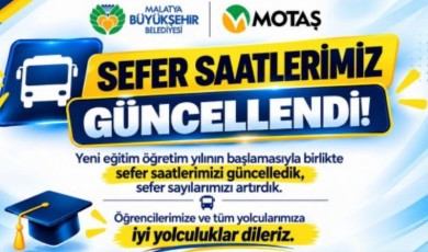 Öğrenciler Dikkat! MOTAŞ Sefer Saatlerini Yeniledi
