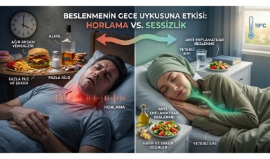 Ferdanur BERK / Beslenme horlamayı nasıl etkiliyor? Uykunun sessizliğini bozan, yediklerimiz olabilir