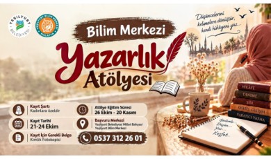 Yeşilyurt Belediyesi Kadınlara Özel Yazarlık Atölyesi Başlatıyor