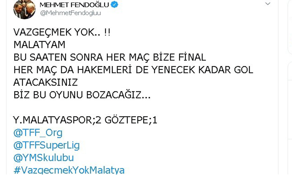 Fendoğlu: “Bu saatten sonra her maç bize final”