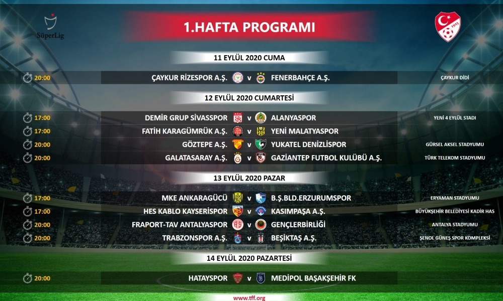 4 haftanın programı açıklandı