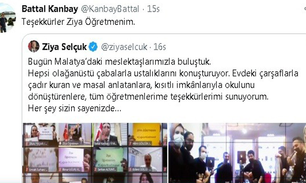 Bakandan öğretmenlere teşekkür