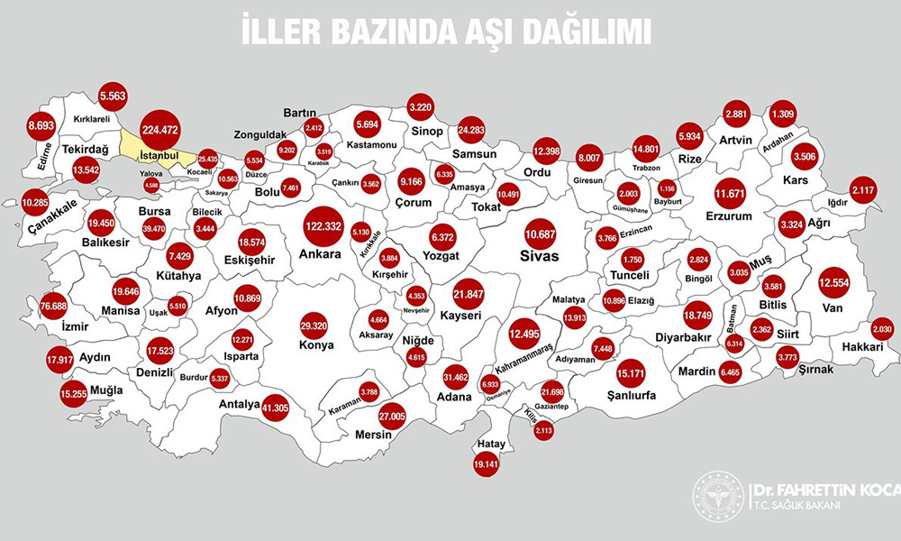 Bakan, Türkiye'nin aşı haritasını açıkladı!