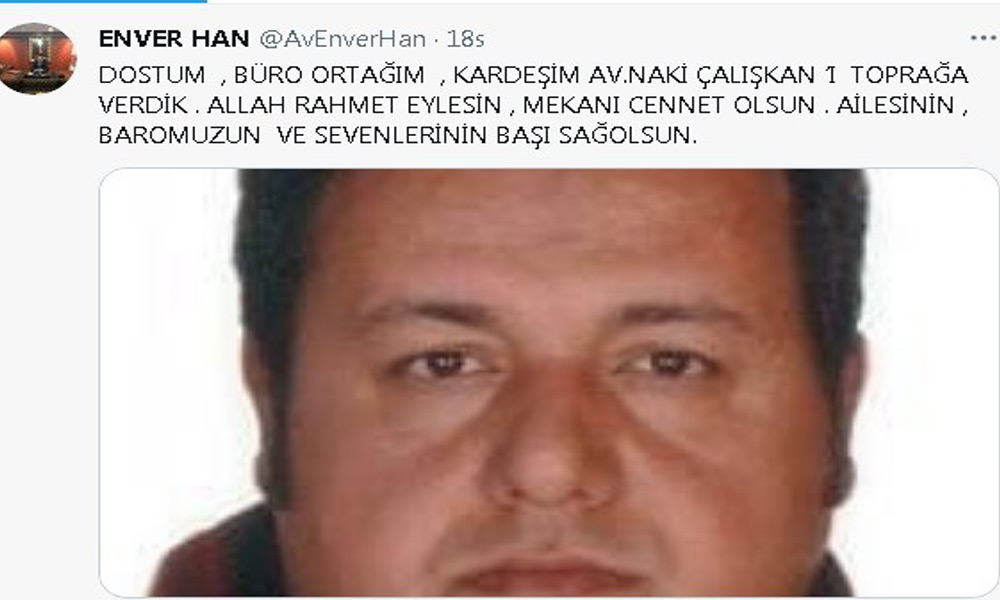 Avukat Çalışkan virüse yenildi