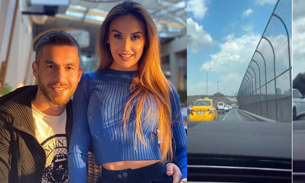 Ünlü futbolcunun eşi polisçilik oynarken...