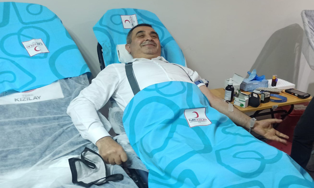 Kan bağışına destek verdiler