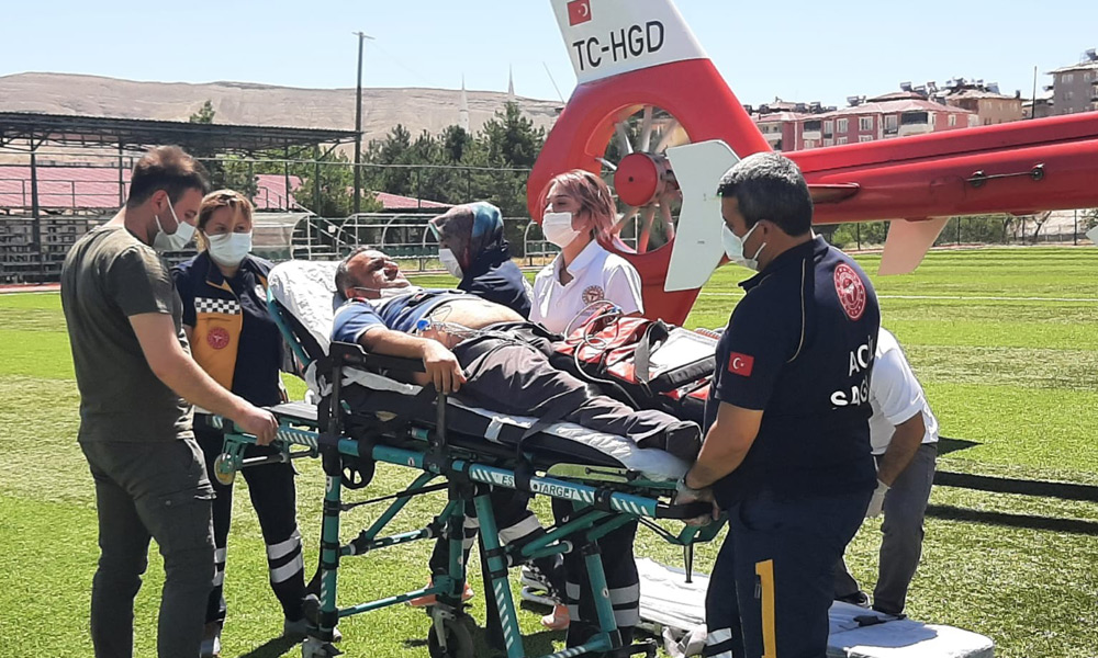 İmdada ambulans helikopter yetişti